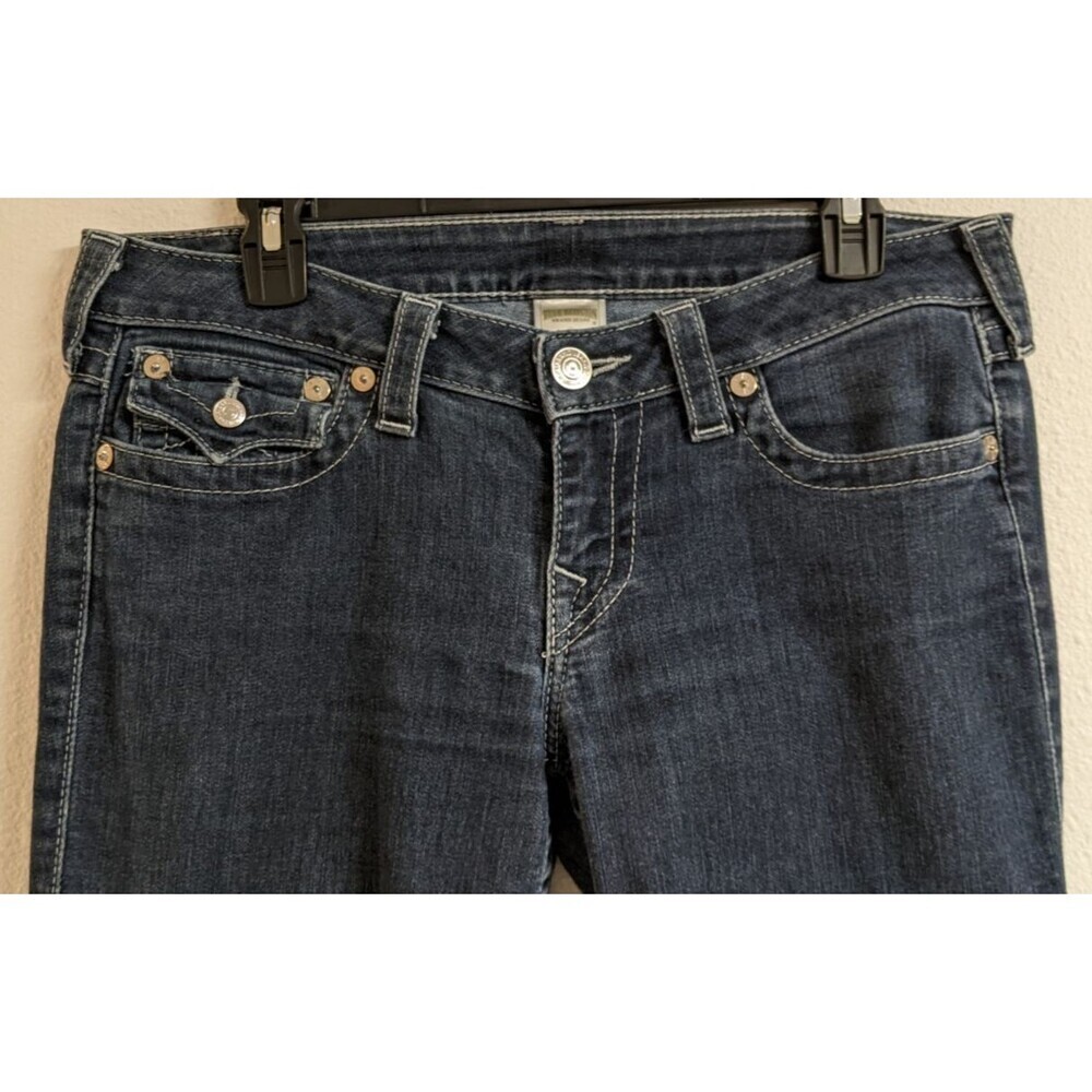 Women's TRUE RELIGON Skinny Low Rise Cotton Stretch Blue Jeans 31 X 33 - Picture 3 of 13